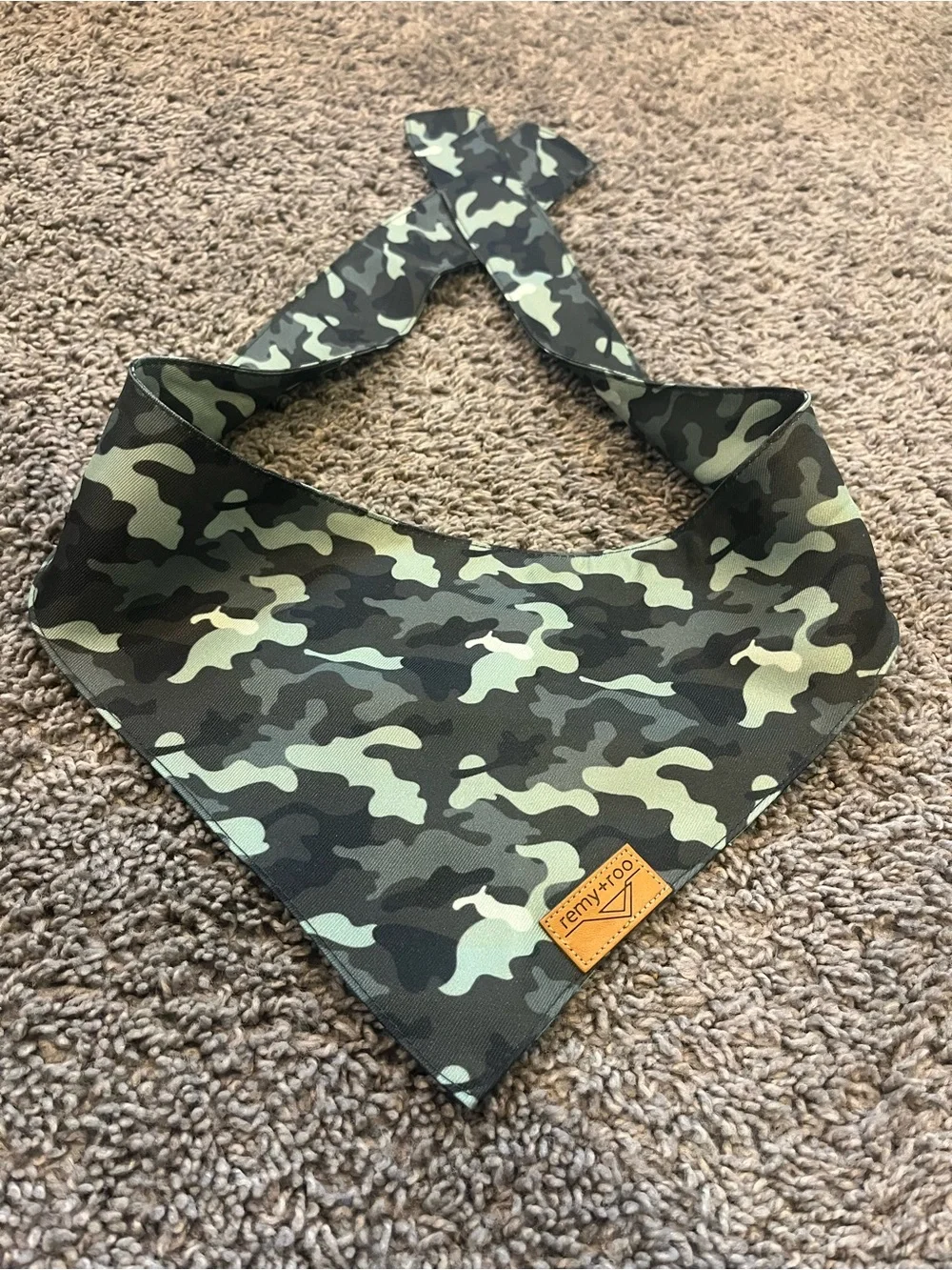 Remy + Roo Green Camo Bandana